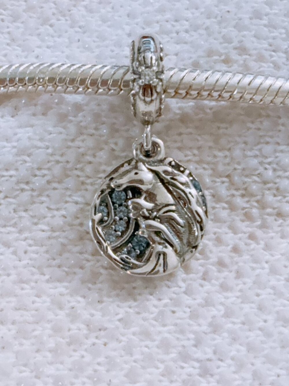 Frozen Elsa & Nokk Dangle Charm, Elsa Double Dangle Charm For Pandora Bracelet